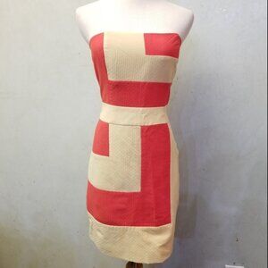 Britt Ryan color blocked tube top dress size 4 (L23)
